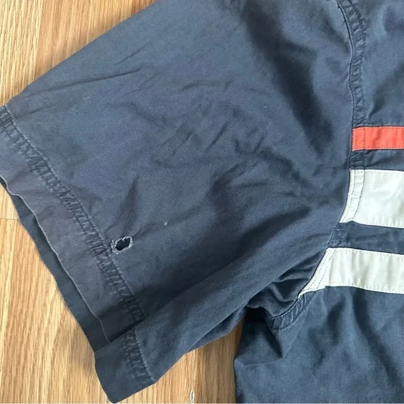 Harley-Davidson Men's Charcoal and Orange Casual Shirt XL 100% Cotton Grunge Y2K - Picture 7 of 12